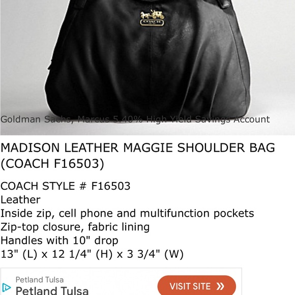 I’m selling authentic coach purse it’s black. - Picture 8 of 8